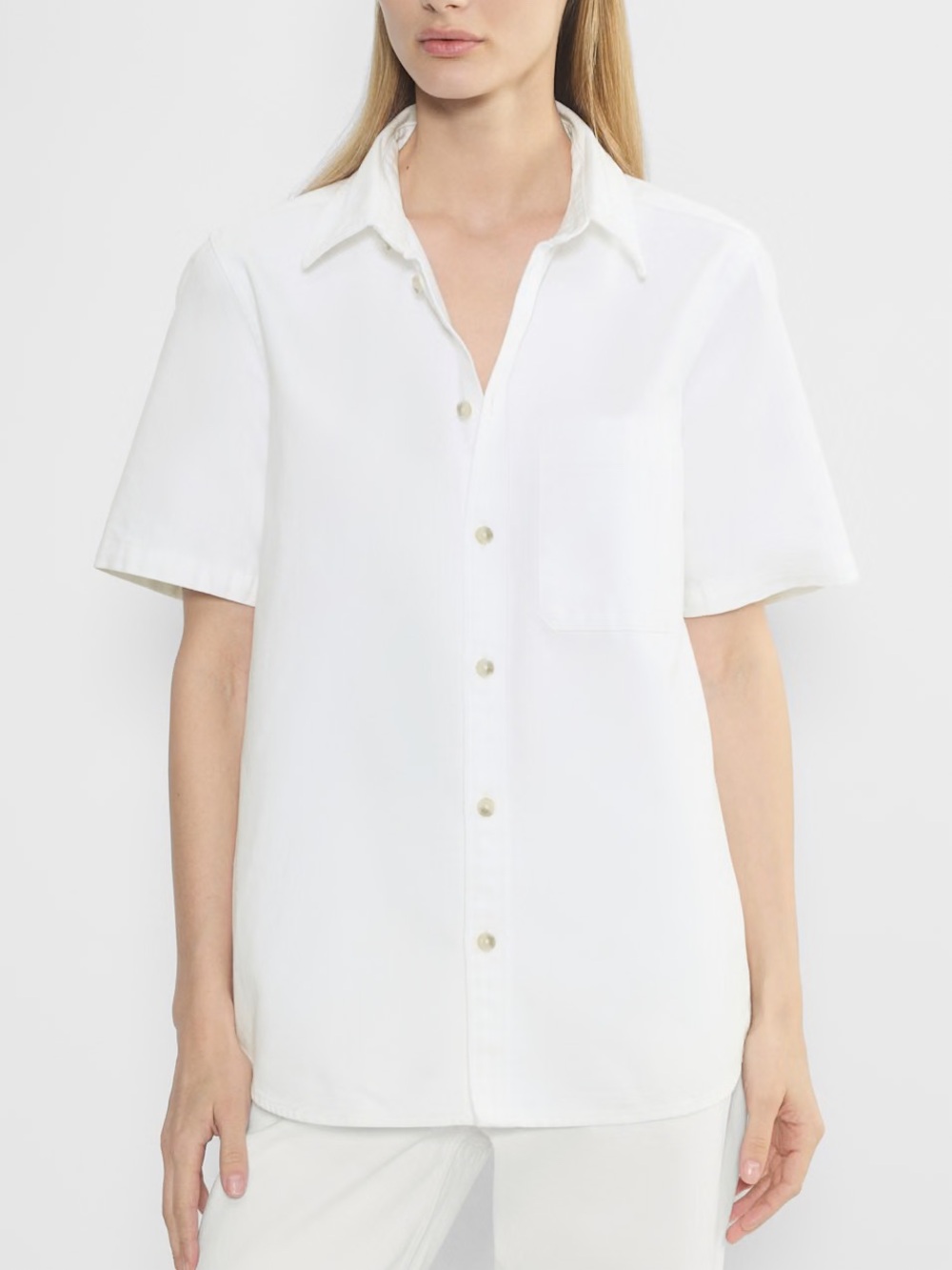 Aritzia Denim Forum ’90s White Denim Shirt S NWT